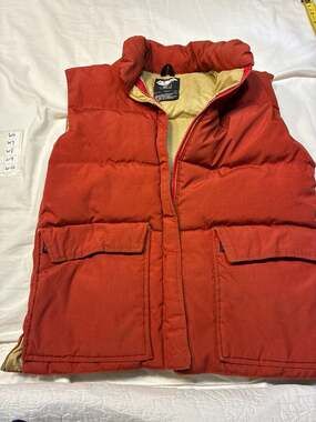 Vintage Altra Puffer Down Vest Boulder Colorado USA Rust Red